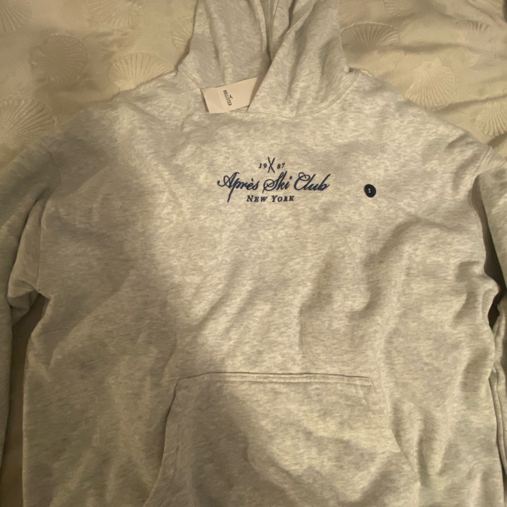 Brand new never worn, Hollister Heather Gray Hoodie Sweater - Picture 2 of 5